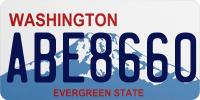 WA license plate ABE8660