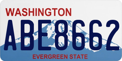 WA license plate ABE8662
