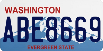 WA license plate ABE8669
