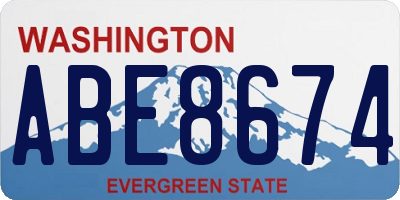 WA license plate ABE8674