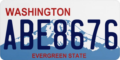 WA license plate ABE8676