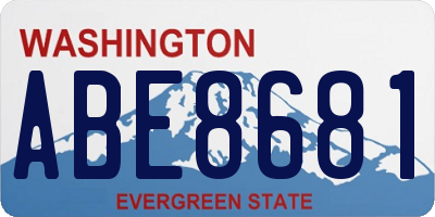 WA license plate ABE8681