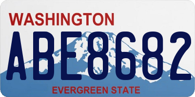 WA license plate ABE8682