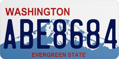 WA license plate ABE8684