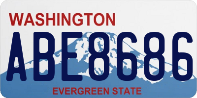 WA license plate ABE8686