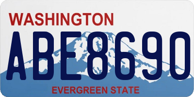 WA license plate ABE8690