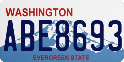 WA license plate ABE8693