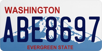 WA license plate ABE8697