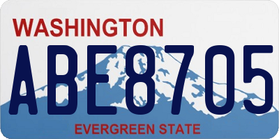 WA license plate ABE8705