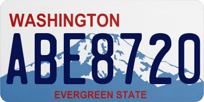 WA license plate ABE8720