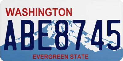 WA license plate ABE8745