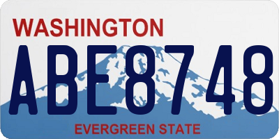 WA license plate ABE8748