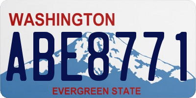 WA license plate ABE8771