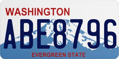 WA license plate ABE8796