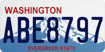 WA license plate ABE8797