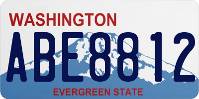 WA license plate ABE8812