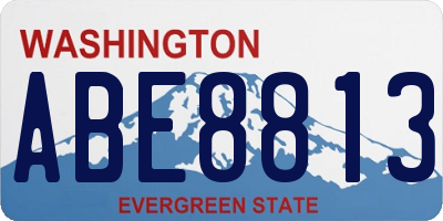 WA license plate ABE8813