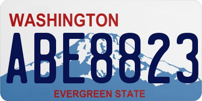 WA license plate ABE8823