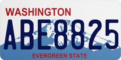 WA license plate ABE8825