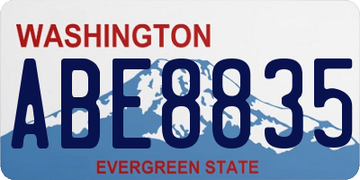 WA license plate ABE8835