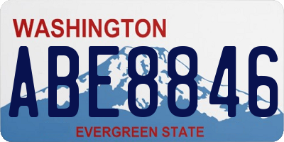 WA license plate ABE8846
