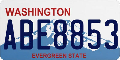 WA license plate ABE8853