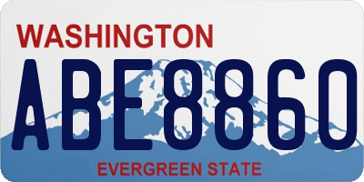 WA license plate ABE8860