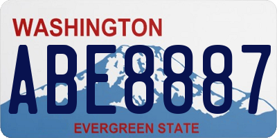 WA license plate ABE8887