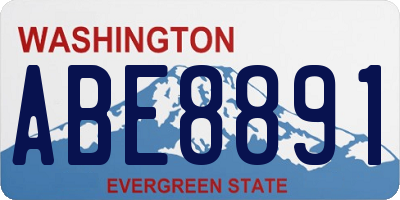 WA license plate ABE8891