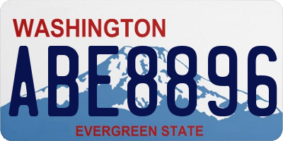 WA license plate ABE8896