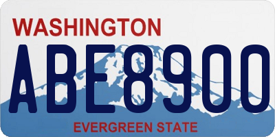 WA license plate ABE8900