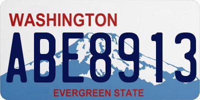 WA license plate ABE8913