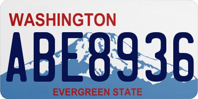 WA license plate ABE8936