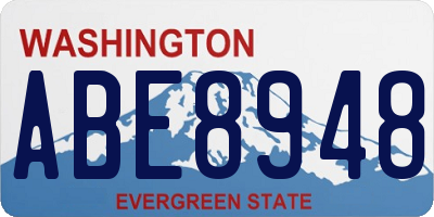WA license plate ABE8948