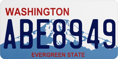 WA license plate ABE8949