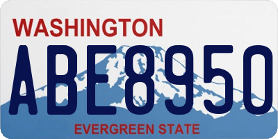 WA license plate ABE8950