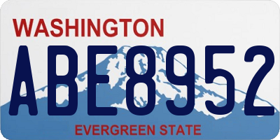 WA license plate ABE8952