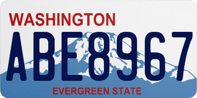 WA license plate ABE8967