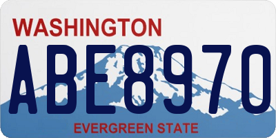 WA license plate ABE8970