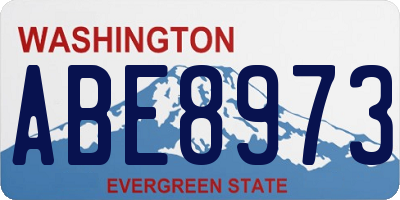 WA license plate ABE8973