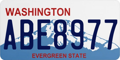 WA license plate ABE8977