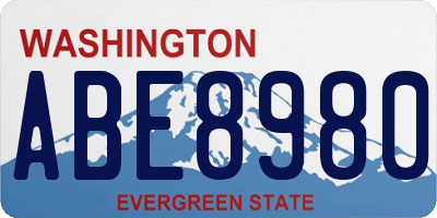 WA license plate ABE8980