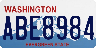 WA license plate ABE8984
