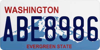 WA license plate ABE8986