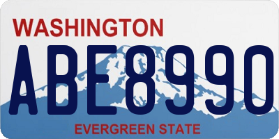 WA license plate ABE8990