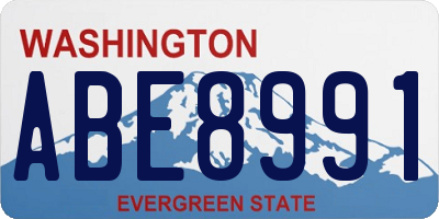 WA license plate ABE8991
