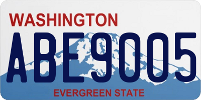 WA license plate ABE9005