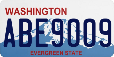 WA license plate ABE9009