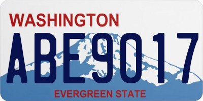 WA license plate ABE9017