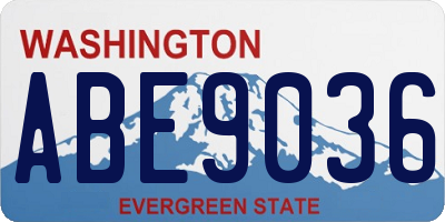 WA license plate ABE9036